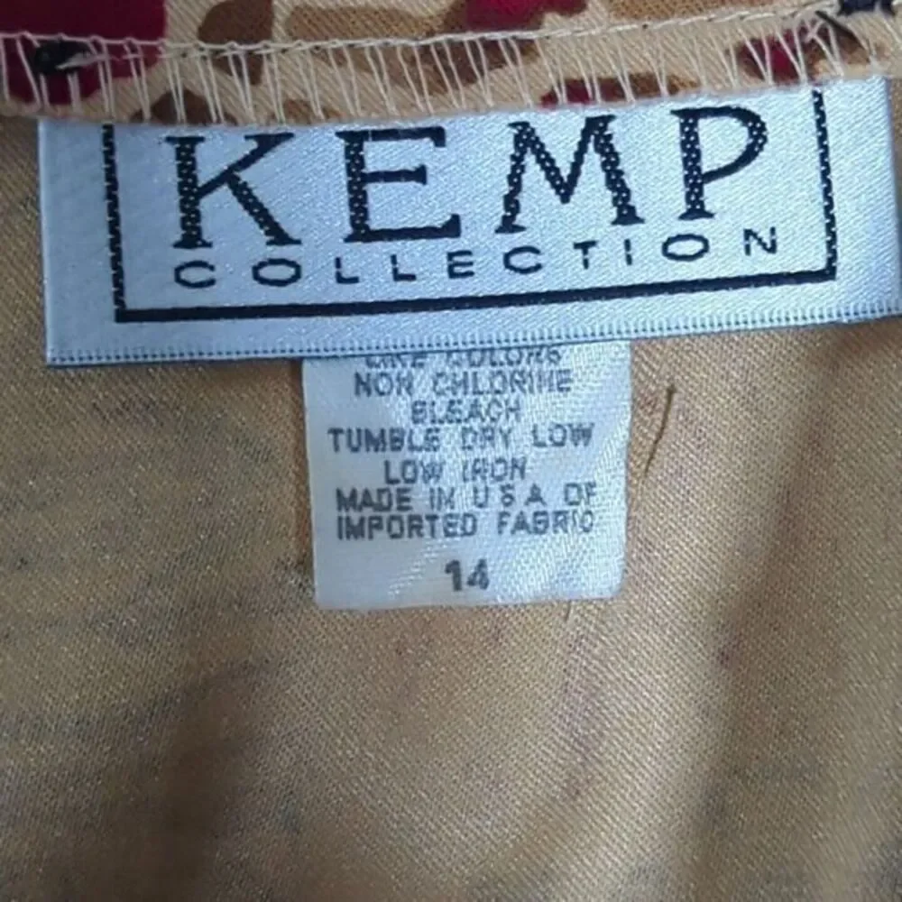 Kemp Vtg Patchwork Maxi Skirt Boho Lagenlook Witchy‎ Animal Print Retro 14 Multi
